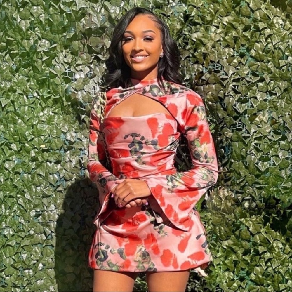 House of CB toira rose print corset dress - Picture 8 of 11